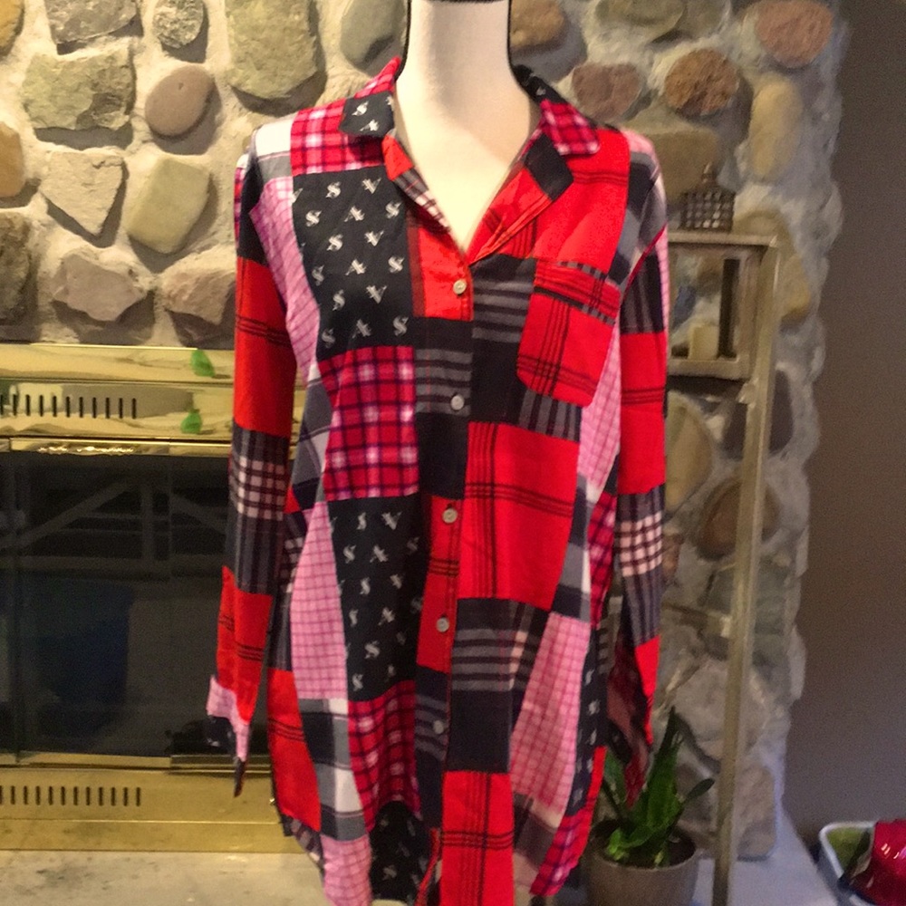 Soft plaid night shirt